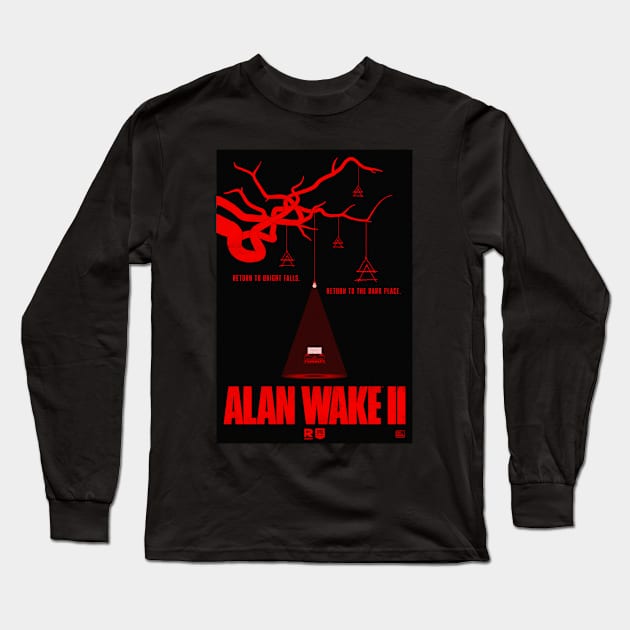 ALAN WAKE II Long Sleeve T-Shirt by BUSTLES MOTORCYCLE